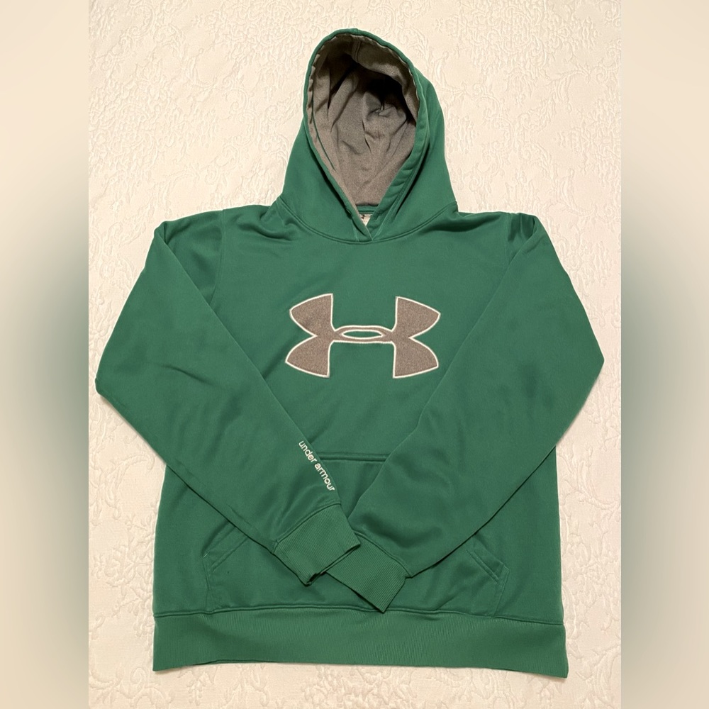 UNDER AMOUR Hoodie Youth sz SM, 100% Polyester,
